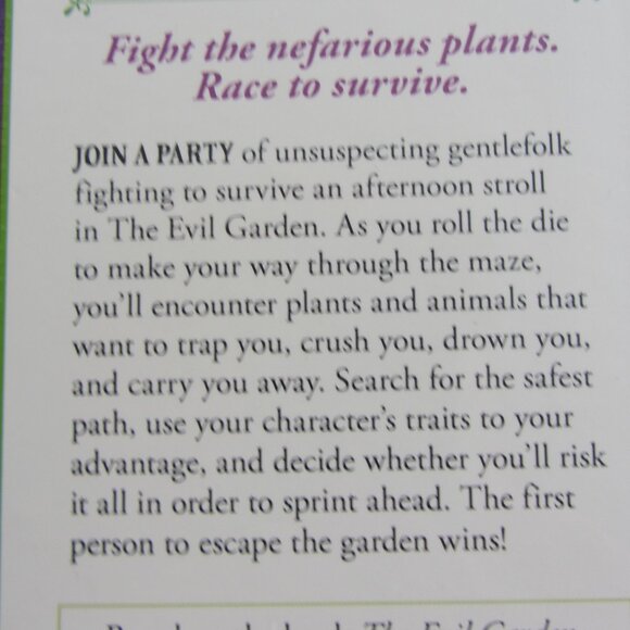 New "Escape From The Evil Garden" Board Game 10+ 2-6 Players - Picture 3 of 4